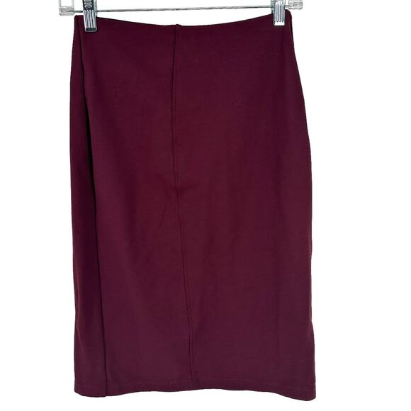 Liverpool Jeans Co. Port Wine Ponte Pull-On Pencil Skirt Sz 2 - Picture 1 of 6